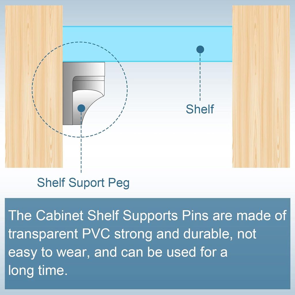 20/2pcs Adhesive Shelf Support Pegs Drill Free Nail Instead Holders Closet Cabinet Shelf Support Clips Wall Hangers Shelf Holder