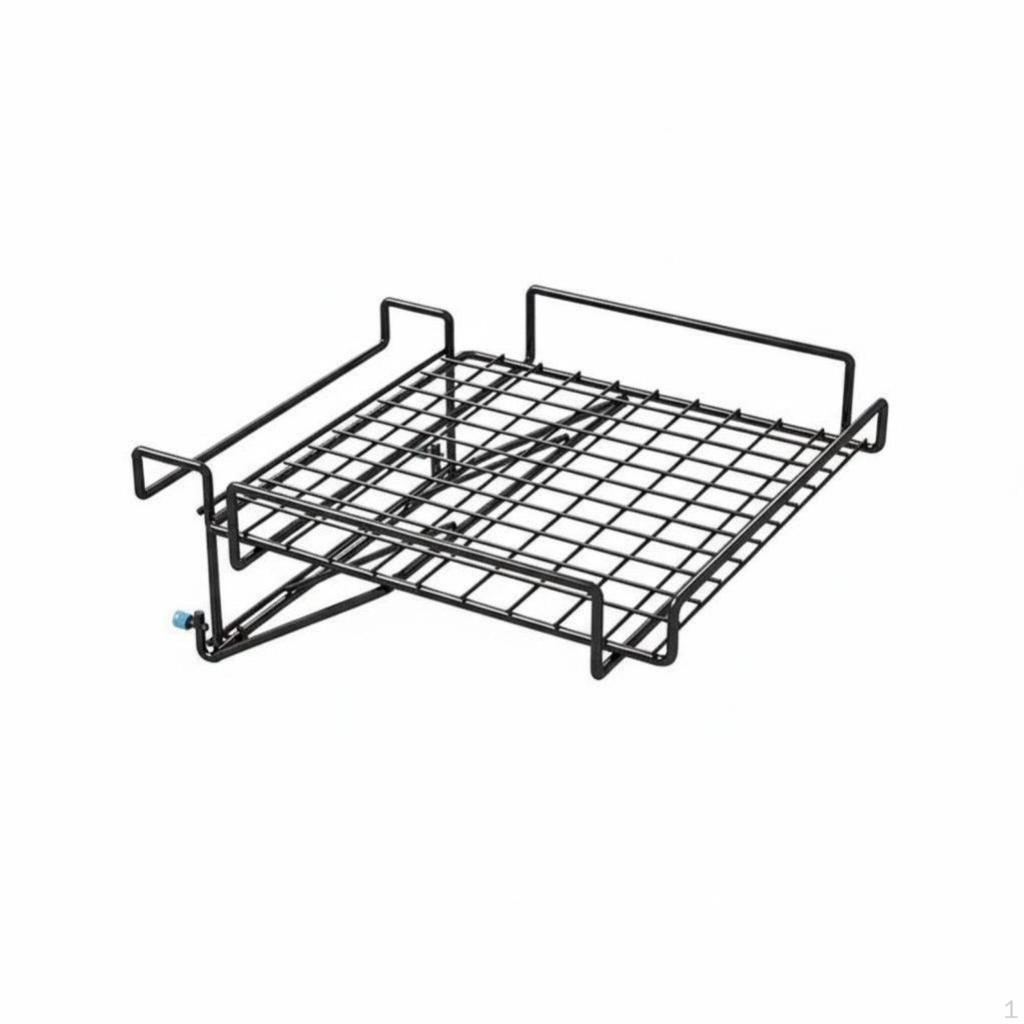Foldable Bed Frame Shelf screwless Installation clampon organizer SpaceSaving Bedside Table