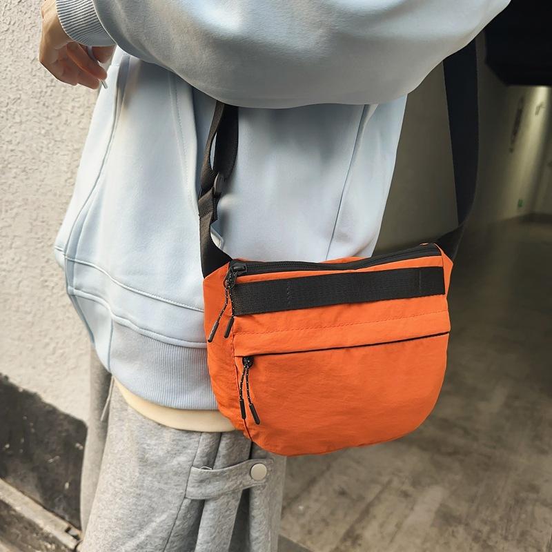 New solid color casual nylon oblique span women's simple large-capacity sports travel backpack storage duffel bag