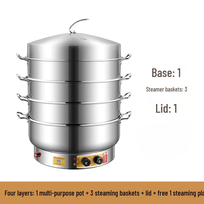 Shield Point Stainless Steel Multi-Layer Steamer Pot