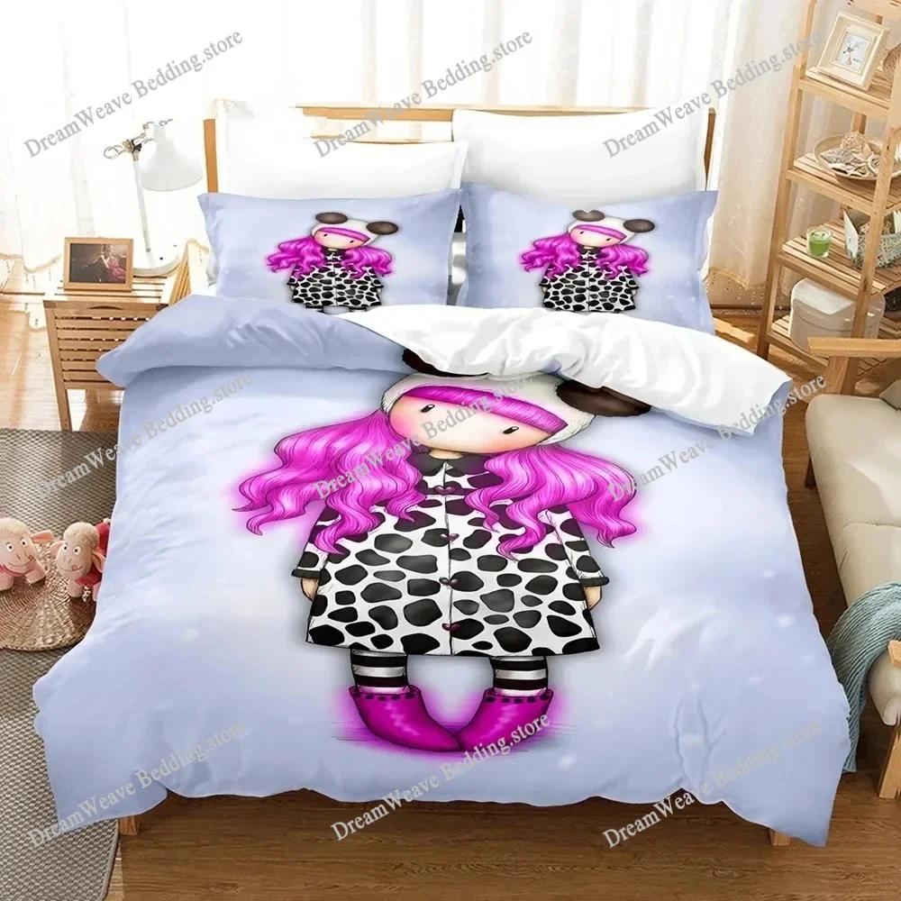 Set Copripiumino Santoro Gorjuss Matrimoniale Queen King Size Anime Bella Ragazza Set Biancheria da Letto Stampa 3D Santoro Gorjuss Copripiumino Ragazze