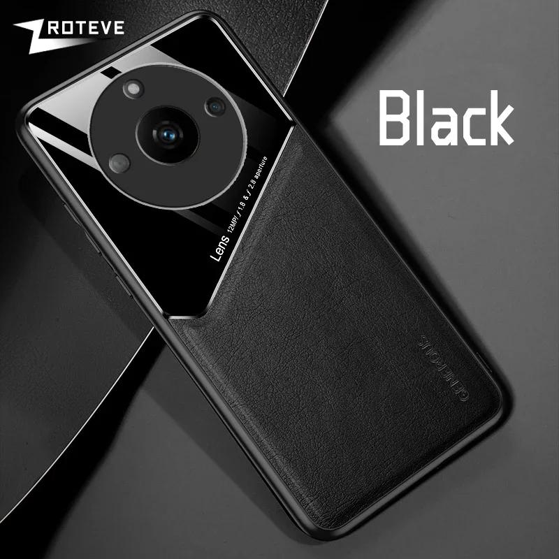 

Realme11 Pro+ Case Zroteve Leather Texture Soft Frame PC Cover For OPPO Realme 11 11x 10 Pro Plus Realme10 Realme11x Phone Cases Realme 10 4G чёрный