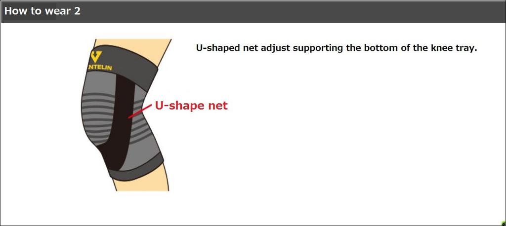 Vantelin Kowa Knee Large 1 piece Support, Size, Black, Ambidextrous,