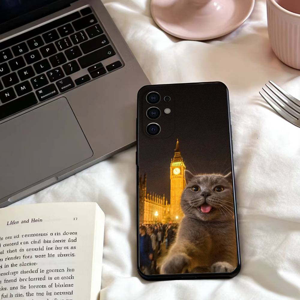 couple love pattern Phone Case For Samsung S25,24,23,22,30,21,10,9,Ultra,Plus,Lite,FE,4,5 G Soft Black Case