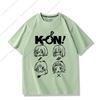 Anime KON T Shirt  K ON Hirasawa Yui Akiyama Mio Cartoon Print Tshirt Unisex Women High Quality Cotton Short Sleeve Tee Tops