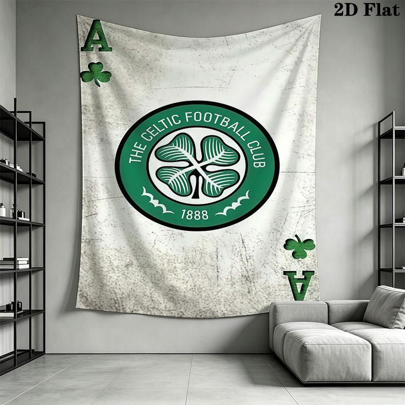 Celtic Football Club C Wall Hanging Printed Fabric Blanket Decorative Tapestries for Bedroom Living Room Home Decor