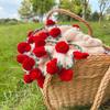 Soft Rose Bouquet Blanket Warm Crocheted Flower Blanket Multi-Use Floral Throw Blanket  Photo Prop