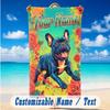 Dog Theme Beach Towel Personalized Custom Name & Text Soft Quick Dry Beach Towel for Swimming Travel