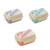 Buckle Macaron Value Lunch Box, Water Cup Dopamine Set, Microwave Oven Heating, Grid Sealing Bento Box