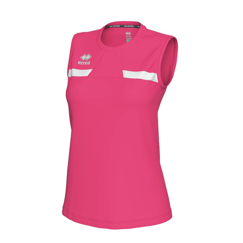 Competition Sleeveless Shirt MARGIE Neon [Elea] Pink/White