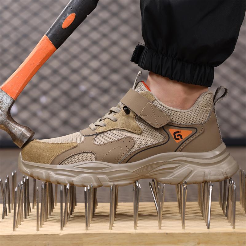 New Fashion Lightweight Men's Safety Work Shoes Comfortable Indestructible Boots Sneakers Anti Puncture Male Footwear