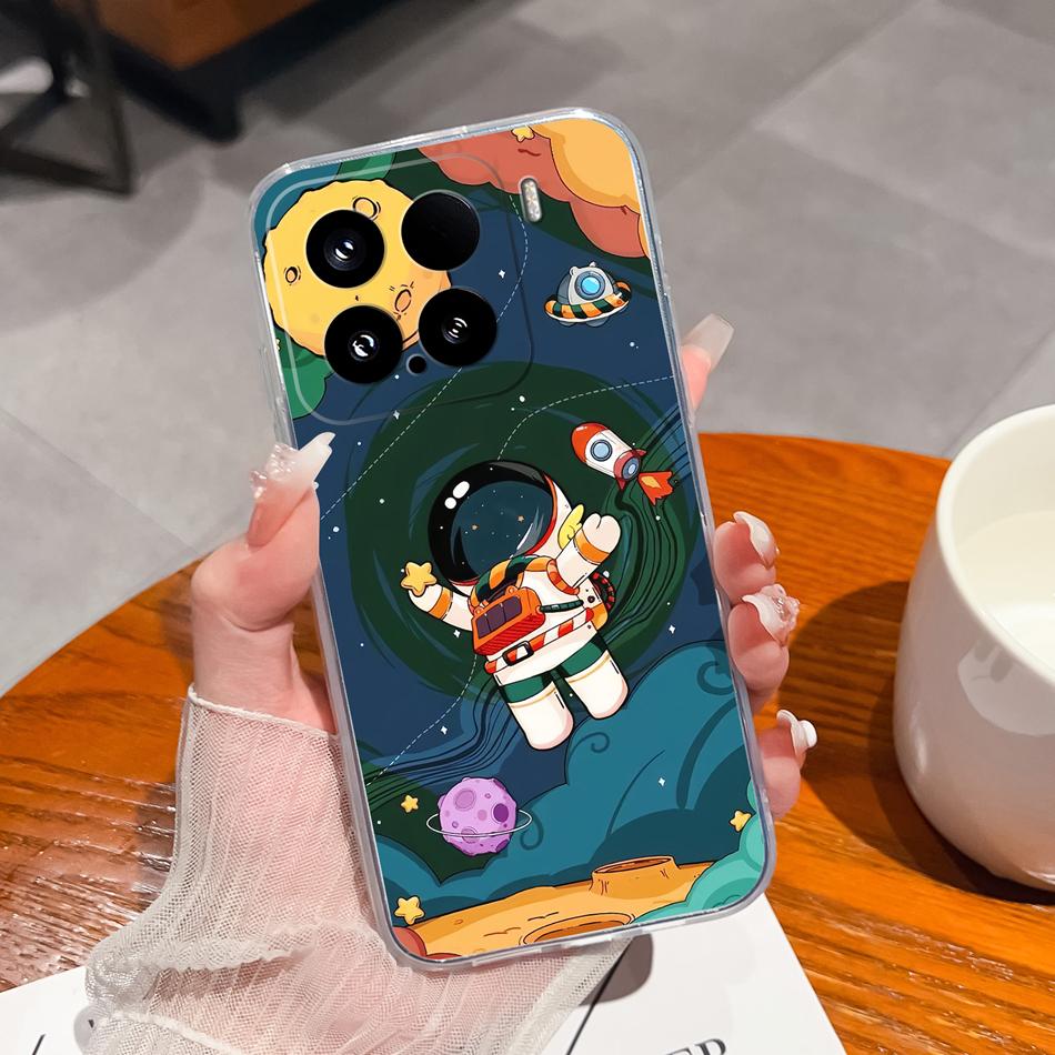 Leisure Flower Case For Xiaomi 15 Pro Clear Phone Bags Colourful Soft Back Cover For Xiaomi15 15Pro Silicone Anti Drop Housing
