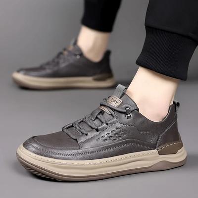 Nowe Włoskie Wysokiej Jakości Buty Męskie Wygodne Sneakersy Outdoorowe Modne Buty Sportowe do Tenisa Ręcznie Robione Skórzane Buty Codzienne 2024