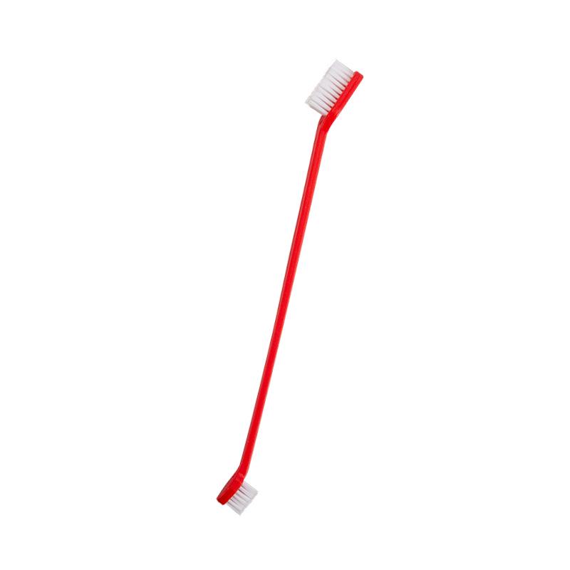 Pet Double Head Toothbrush for Dogs and Cats - Long Handle Oral Care Tool