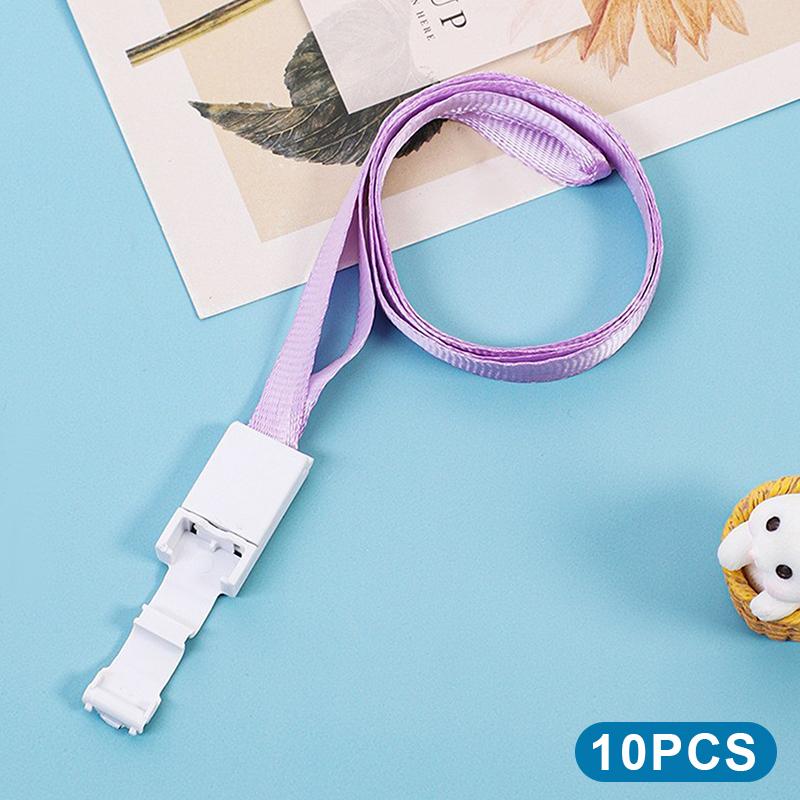 10Pcs New Plastic Card Sleeves With Lanyard Transparent Id Card Protective Cover Student Id Bus Card Holder