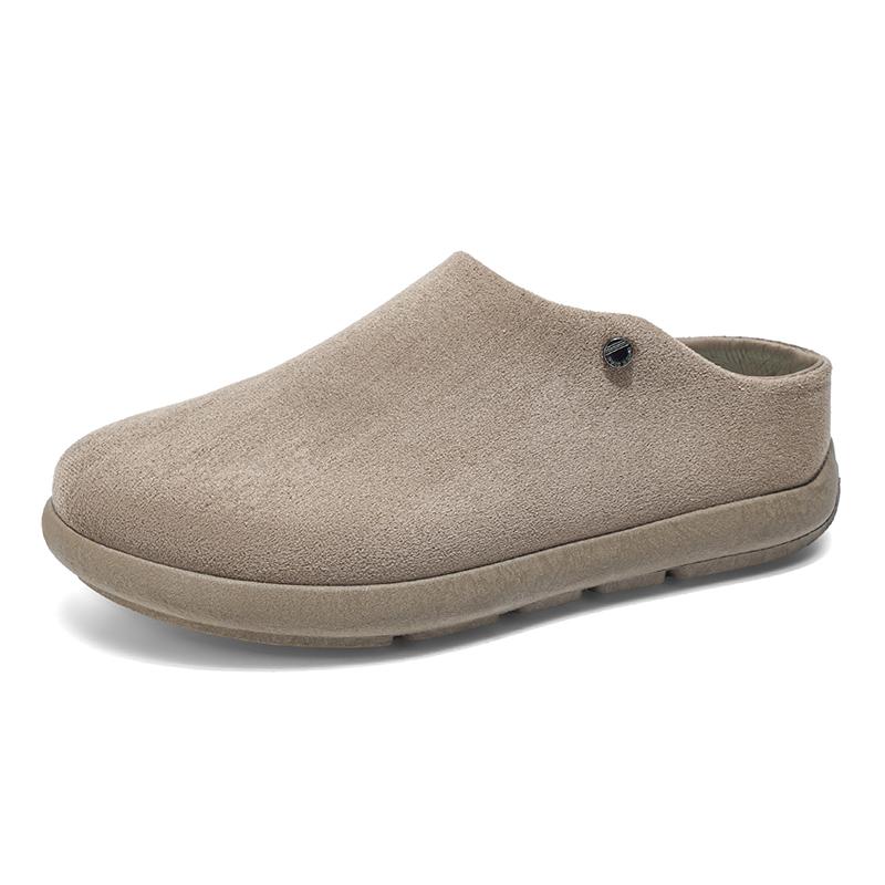 Men’s Summer Sandals Slipper Clogs Backless Mules Khaki Casual Shoes for Students Over Sized