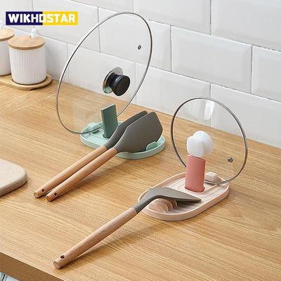 Küche Löffel Halter Topf Deckel Rack Gabel Spatel Rack Regal Kunststoff Löffel Rest Stäbchen Halter Küche Organizer