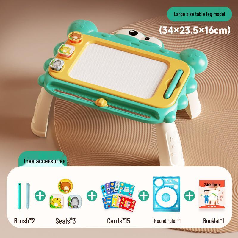 Magnetic Doodle Board with Geometric Stamps - Erasable Drawing Toy for Toddlers and Infants
