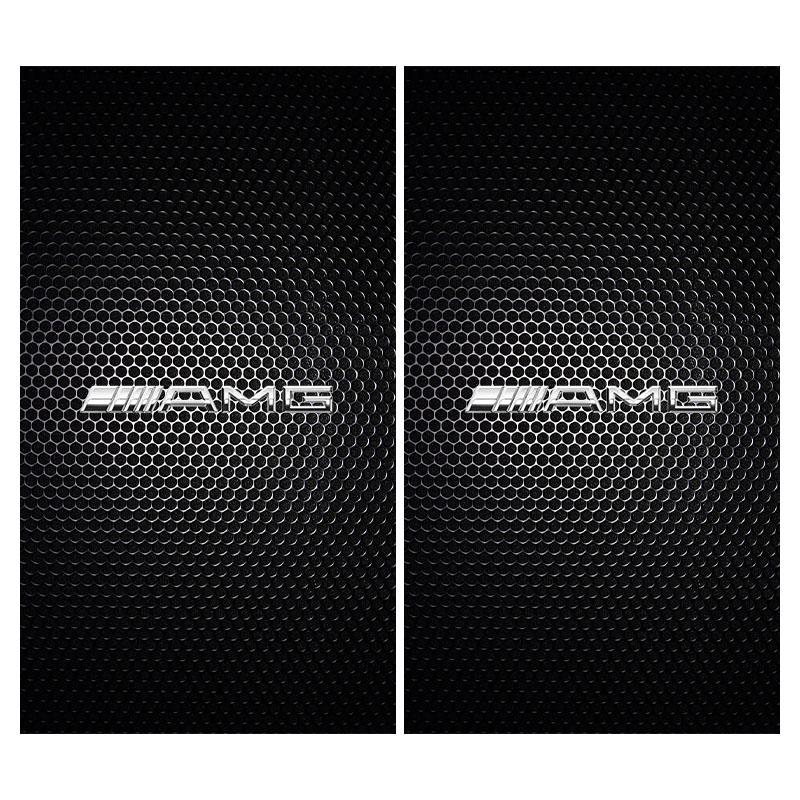 Car Emblem Center Pillar Sticker Auto Door Decorative Stickers For Mercedes Benz AMG W212 W205 W246 W177 W176 W213 GLC GLE GLS ML Welcome Laser Lamp