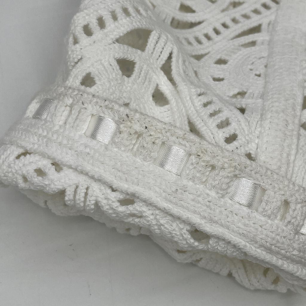 BALLSEY 24 White Circle Motif Embroidery Crew Neck Jacket Jacket 36 whiteUsed