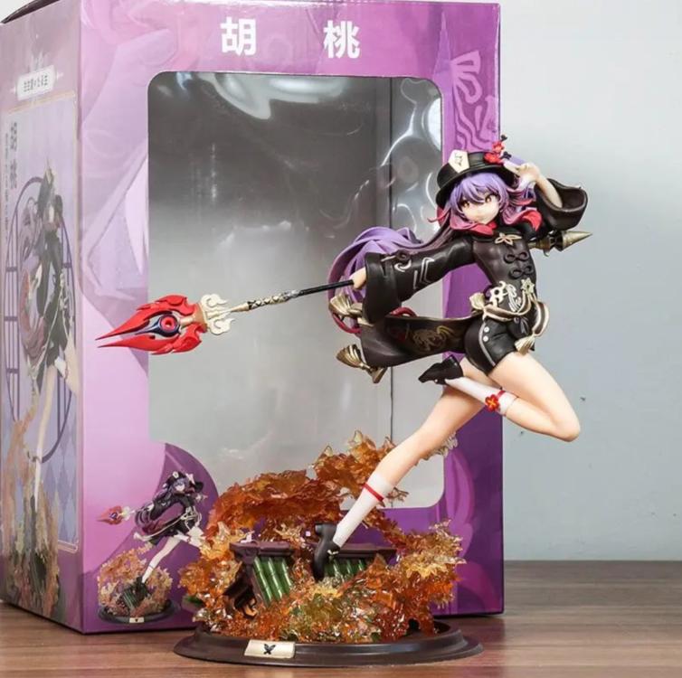 New 26Cm Genshin Impact Hutao Anime Figure Toy Hutao Kawaii Figurine Cute Pvc Statue Models Doll Collectible Desk Birthday Gifts