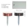 16Sets Stainless Steel Mirror Nail Set Copper Ring Fixing Screw for Indoor Outdoor Acrylic Signs Glass Panels Advertising