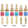 2Pcs Quickly Disconnects Brass Adapters M6/M 8/M10 Size For TIG Welding Machine Gas Water Flows Welding Torches Connectors