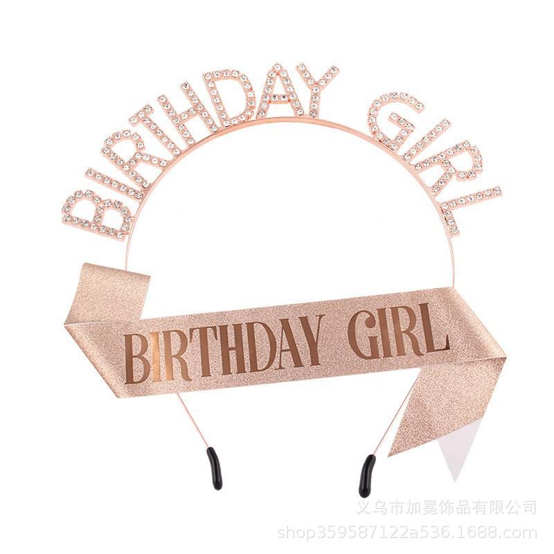 Children's Adult Birthday Headband IR Letter Crown Headband