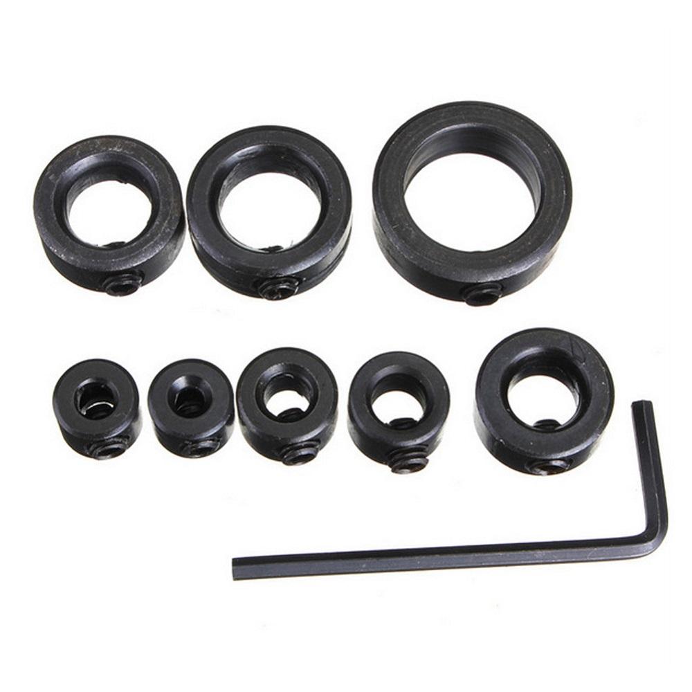 8pcs 3-16mm Woodworking Drill Locator Drill Bit Depth Stop Collars Ring Positioner Drill Locator Wood Drill Bit