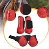 4 Adjustable Horse Tendon Protectors for Show Jumping, Horseback Riding, Comfortable Open Front