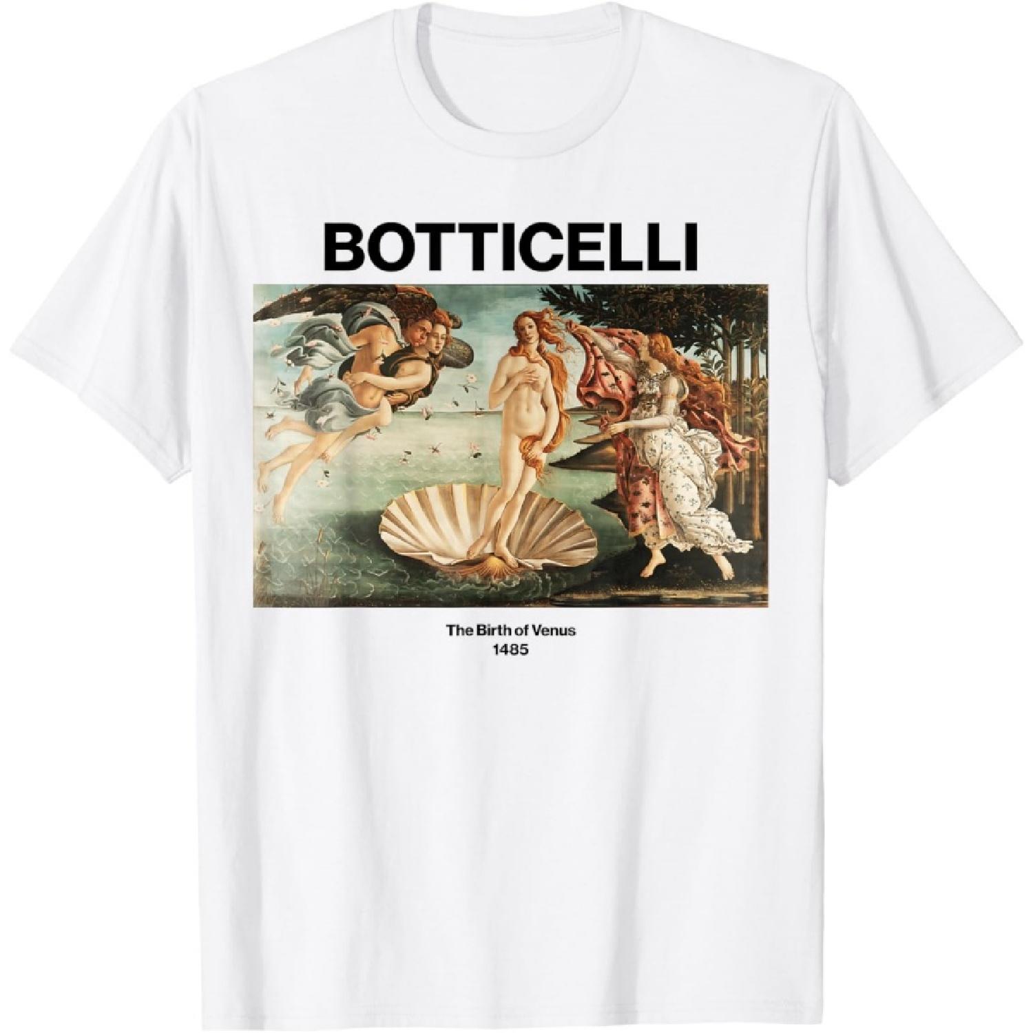 Рождение Венеры, Сандро Боттичелли – Футболка со знаменитой картиной(1) S белый