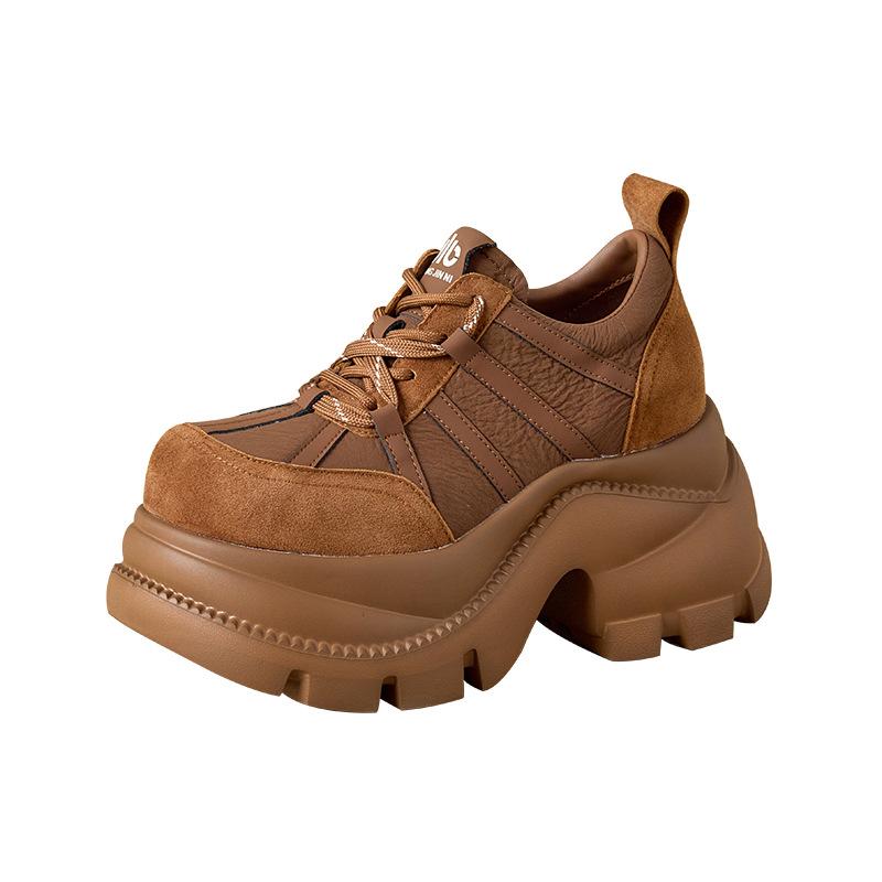 Women's shoe temperament college style Le Fu shoes women's 2025 autumn new style sponge cake casual single