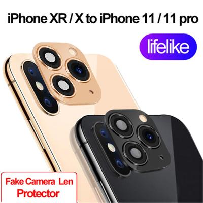 Screen Protector for iPhone XR X Change To iPhone 11 Pro Max Fake Camera Lens Sticker Cover