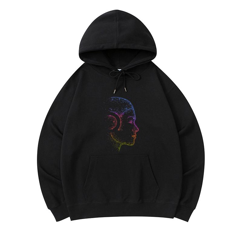 

300 GSM Men s Healthy Cotton Hoodies Artificial Intelligence Print Premium Cotton Sweatshirt