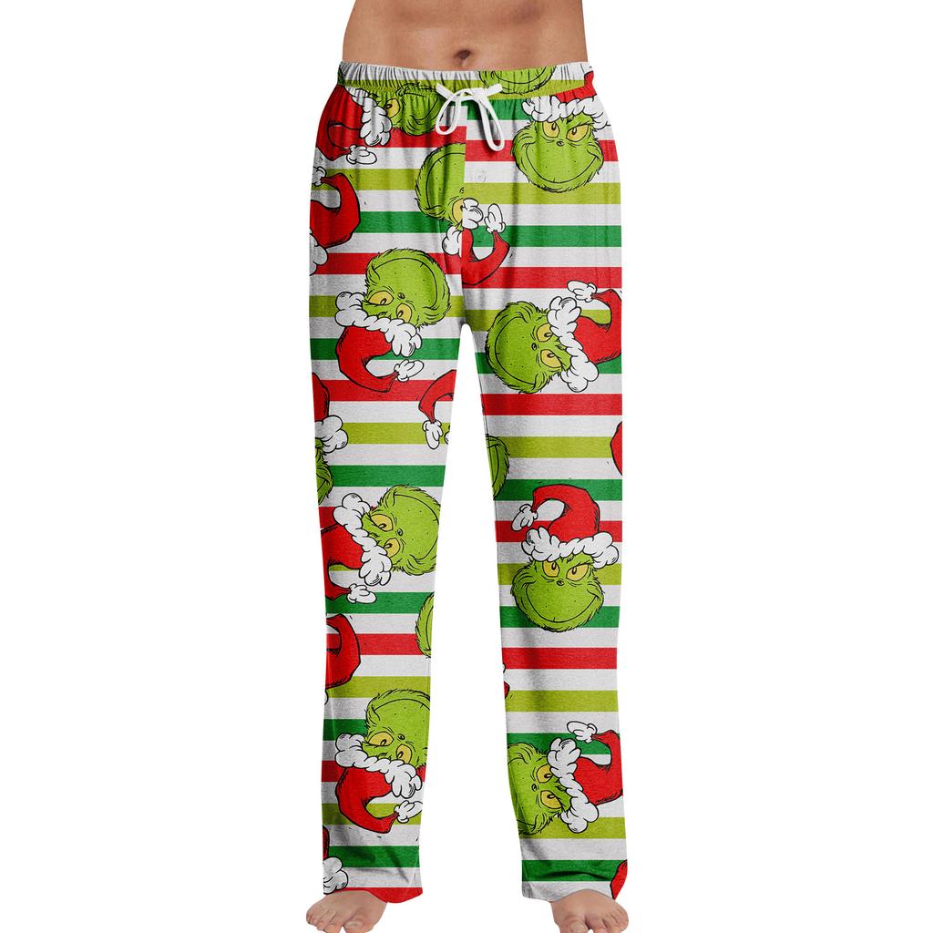 Pajama Pants Sleepwear Casual Drawstring Elastic Waist Pants Comfy Straight Yoga Loose Trousers