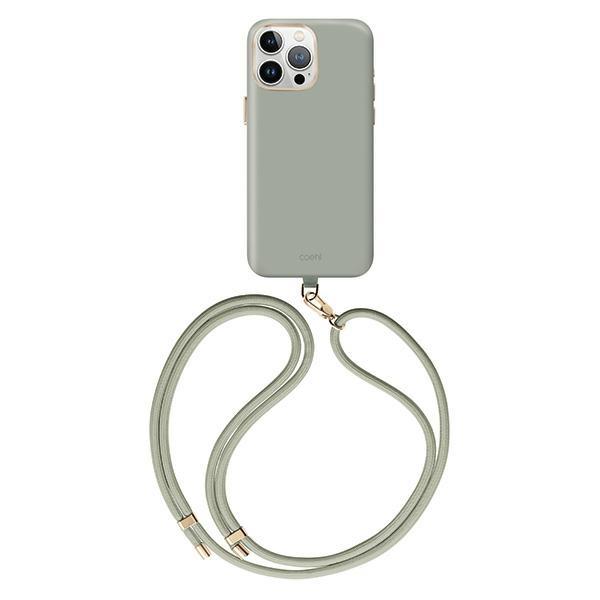 Uniq Etui Coehl Creme Iphone 15 Pro 6.1Magnetic Charging Szałwia/Soft Sage