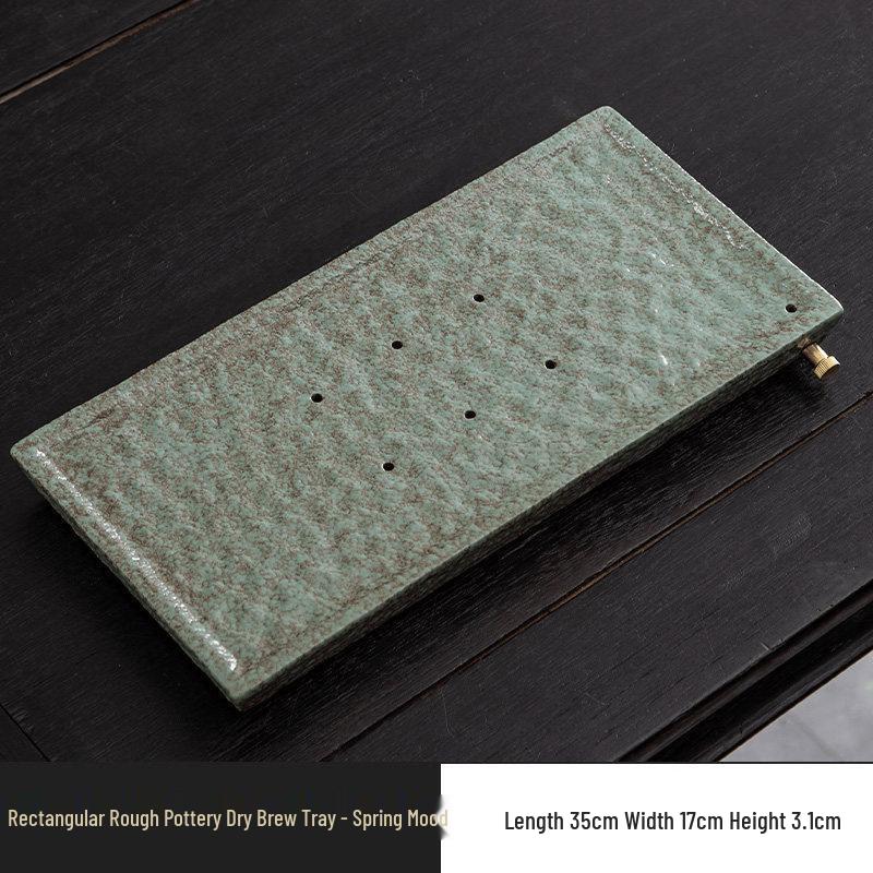 Chaxun Coarse Pottery Dry Bubble Tea Tray