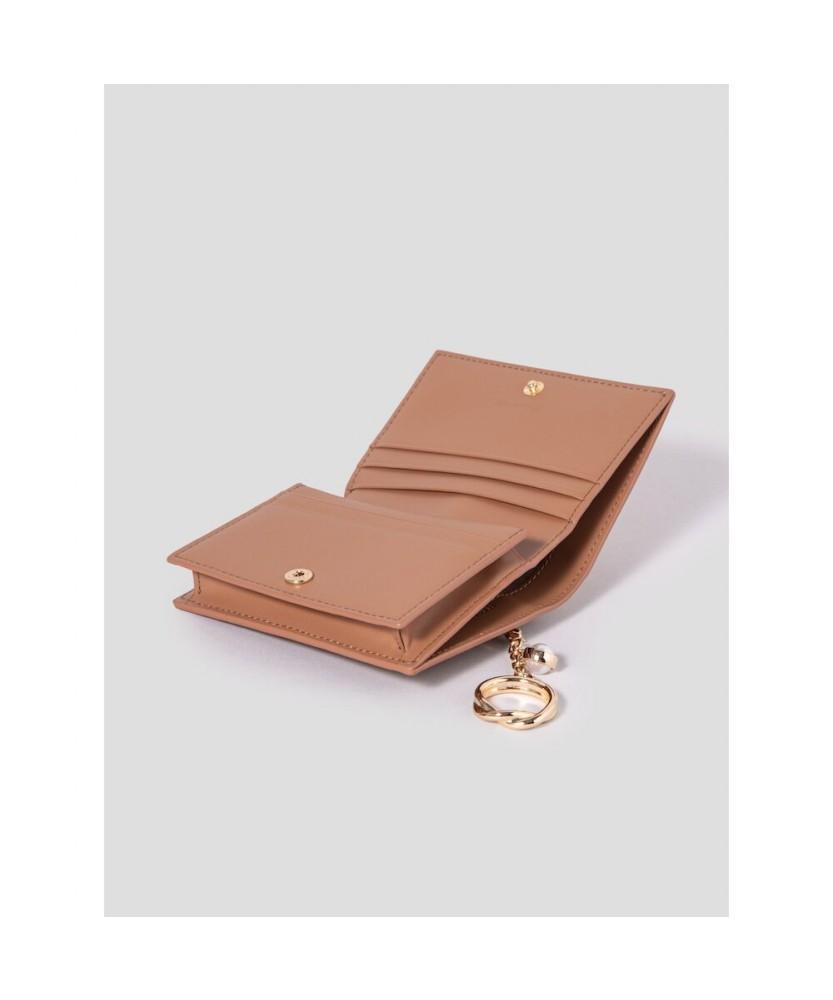 Beanpole Accessory Lucy Saffiano 2-Fold Business Card Holder - Brick