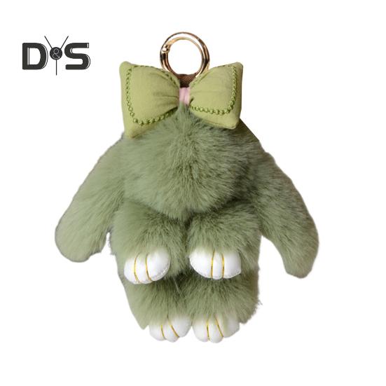 Plüschhase Schlüsselanhänger, pelziger Kunstpelz, Kaninchen-Anhänger, Schlüsselanhänger, weiches Tier-Schlüsselanhänger-Accessoire für Damen, Handtasche, Rucksack, Dekoration