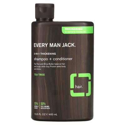 2-In-1 Strengthening Shampoo & Conditioner, Normal To Fine Hair, Tea Tree, 400 Ml (13.5 Fl Oz)