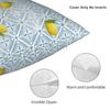 Lemon and Blue Pattern Pillow Case  Soft Pillow Cover For Sofa Car Home Decor Novelty Cushion Cover