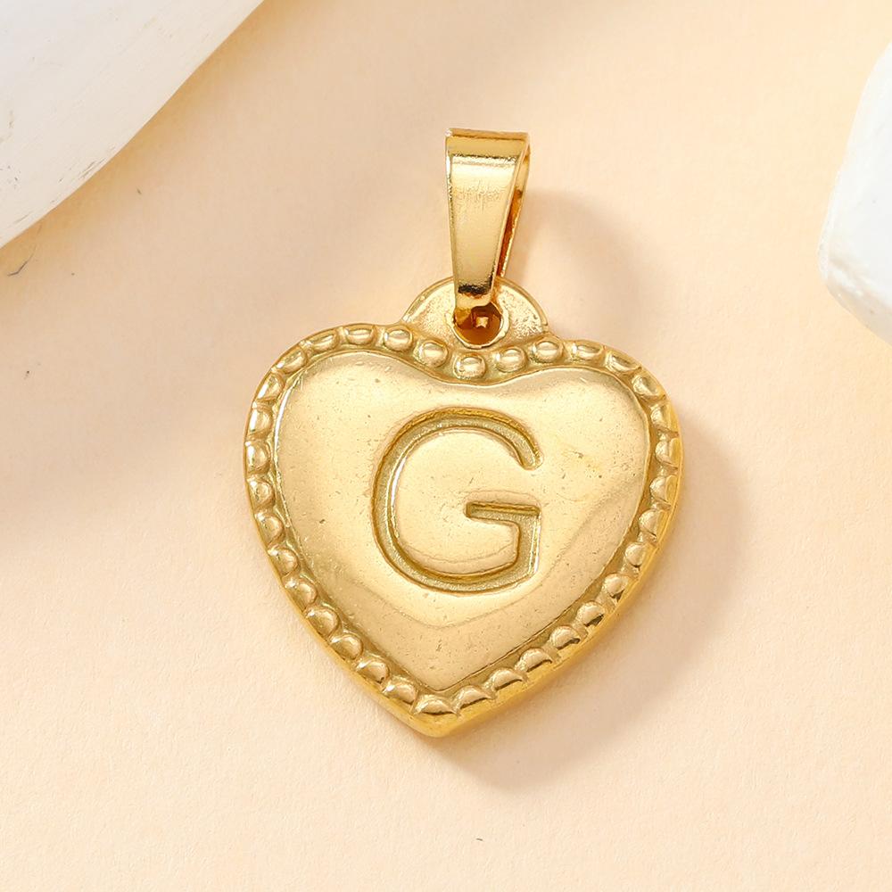 316L Stainless Steel Initial Necklace Letter Heart Pendant Chain For Women Jewelry Accessories