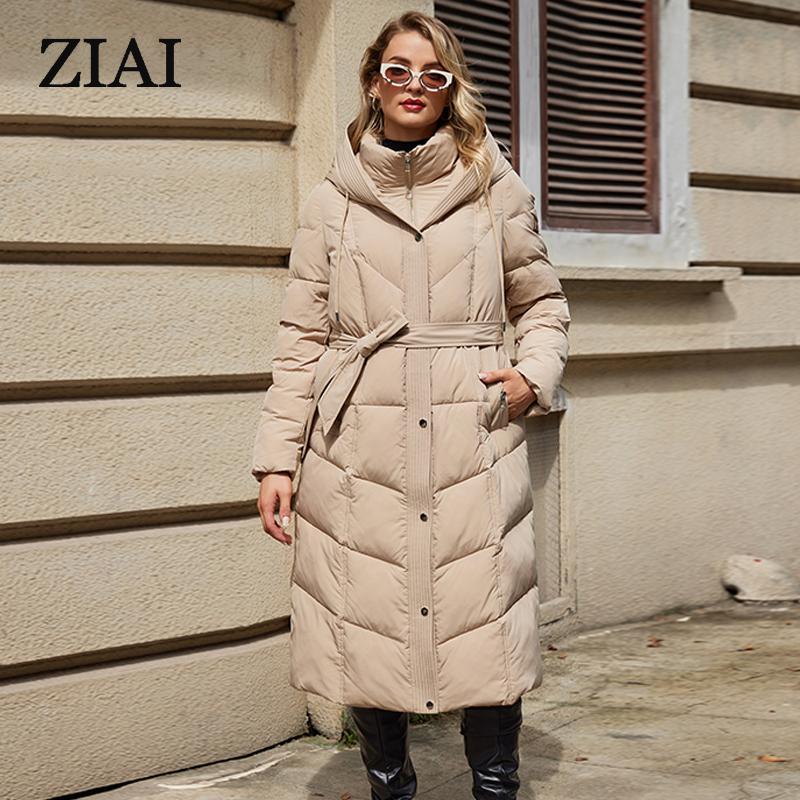 

Astrid зимняя женская парка с капюшоном и поясом, толстая теплая хлопковая модная верхняя одежда, длинный пуховик, стеганое пальто, женская одежда ZR-30216 XL