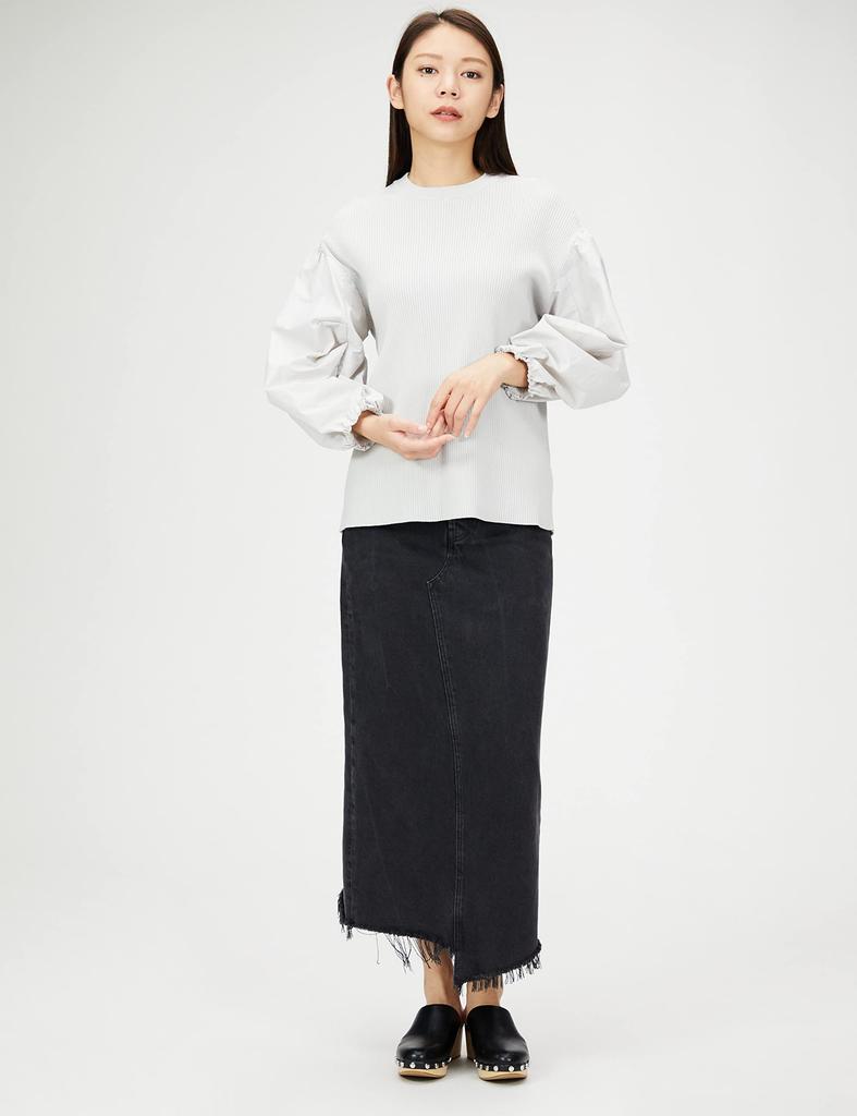 Mira Owen Tucked Sleeve Docking Knit IVR 1 Women's Pullover, 09WNT224217,