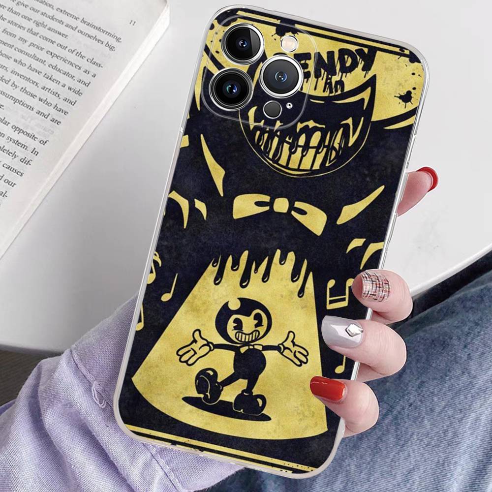 Game B-bendy And The Ink M-machine Phone Case For IPhone 17 16 15 14 11 12 13 Mini Pro XS Max Plus Funda Shell