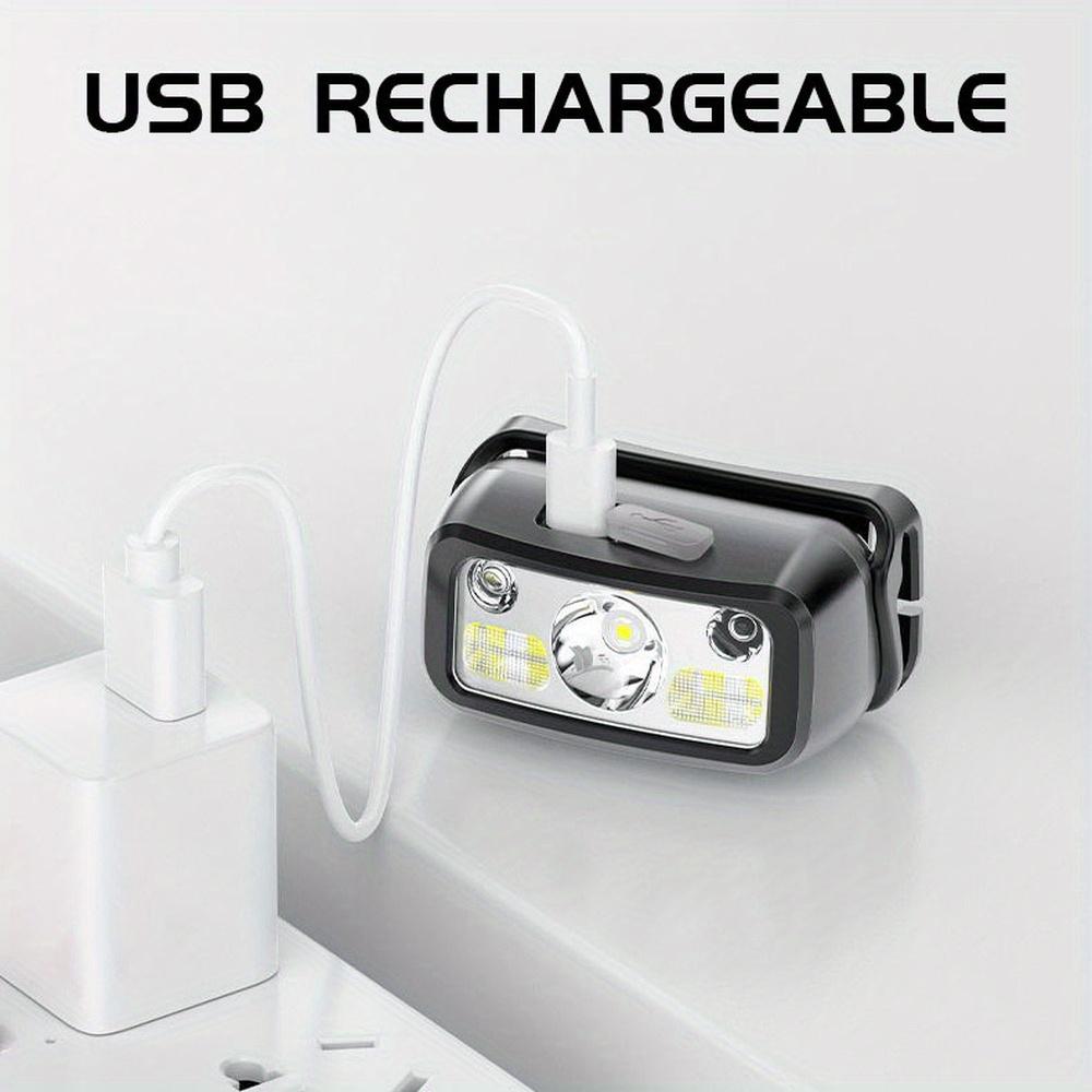 Powerful LED Sensor Headlamp USB Rechargeable Headlight Led Head Torch Camping Search Light Head Flashlight for Fishing Lantern