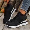 Fashion Women Breathable Mesh Shoes Plus Size Fashion Wedge Sneakers Women Lightweight Non Slip Socks Casual Sneakers  Zapatos De Mujer