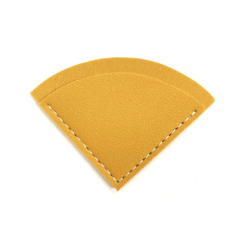 Retro Triangle Fan-Shaped PU Leather Bookmark and Book Corner Bag