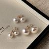 Shi Jia Mantou Lux Pearl Earrings 925 Silver Studs for Women 2024