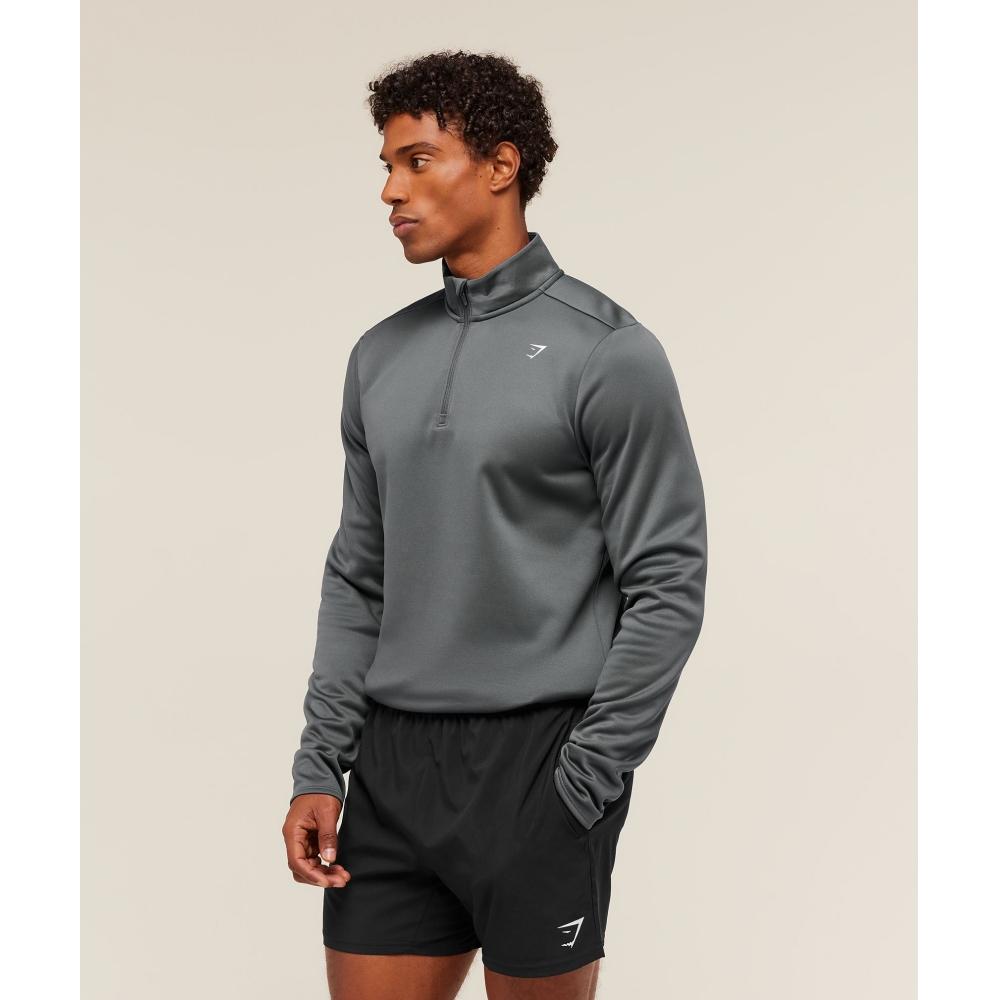 Gymshark Training 1 4 Zip Graphite Grey A1c4q Gb7j